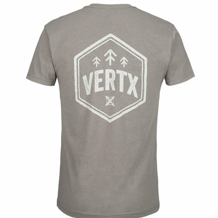 MEN'S Vertx Graphic T-Shirts | Men'S Hexagon Arrow Tee Hexagon Arrow Grey