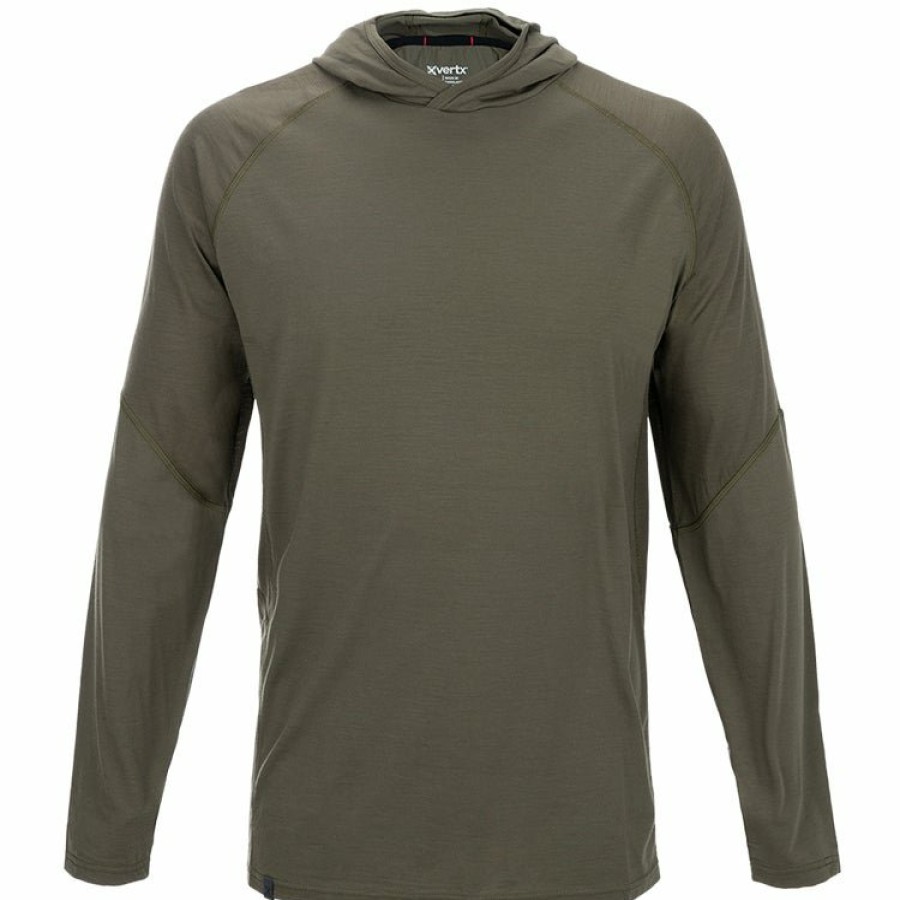 MEN'S Vertx Merino Base Layers | Merino Wool Base Layer Hoody Ranger Green